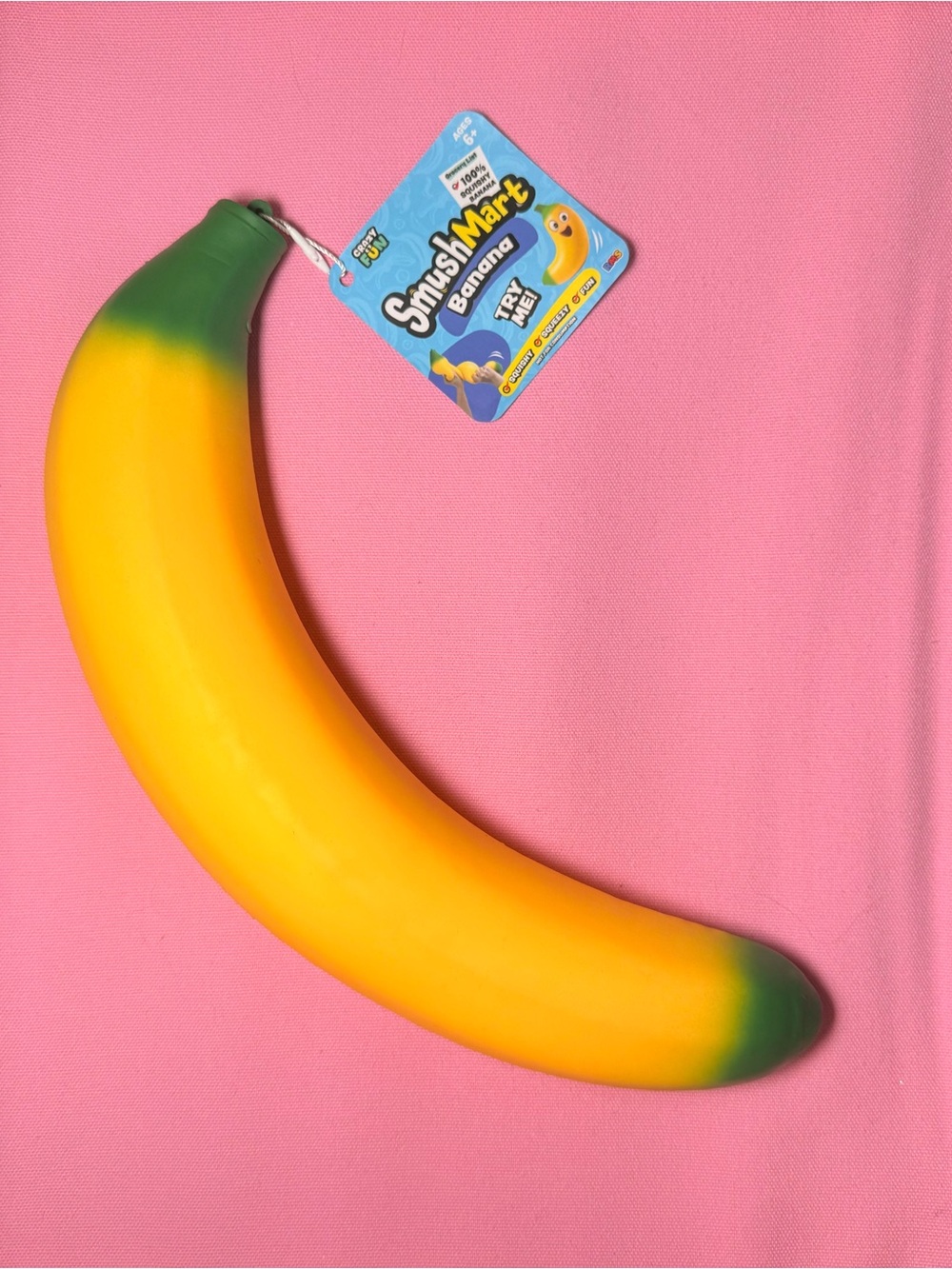 Banana Squishy Toy - Yellow/Green